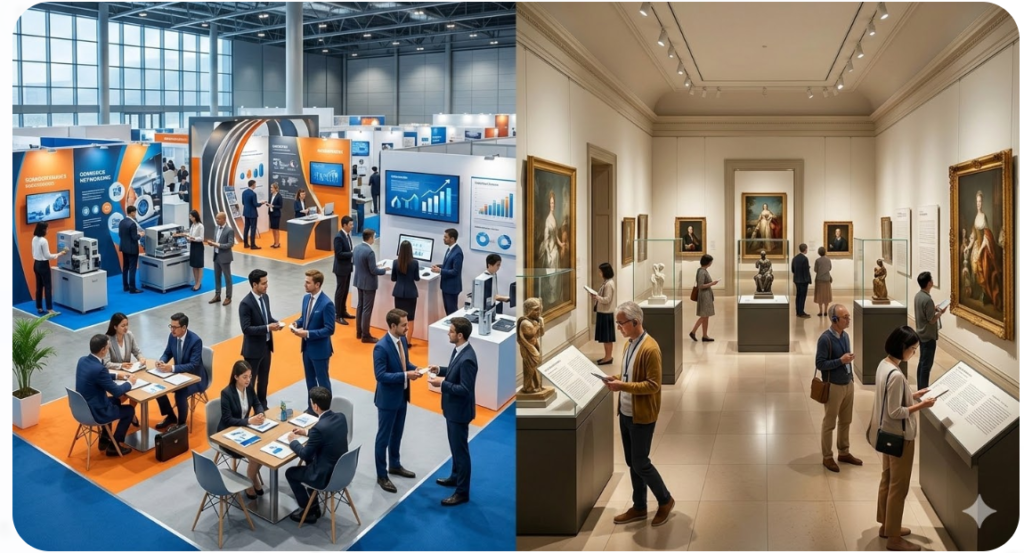 「展示会と展覧会の違いをやさしく解説」のイメージ画像