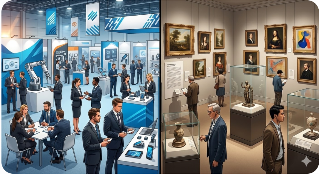 「目的で見る展示会と展覧会」のイメージ画像