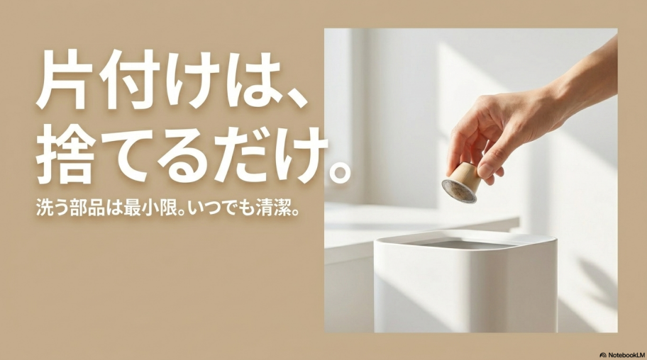 カプセルを捨てるだけで簡単お手入れができるドリップポッド