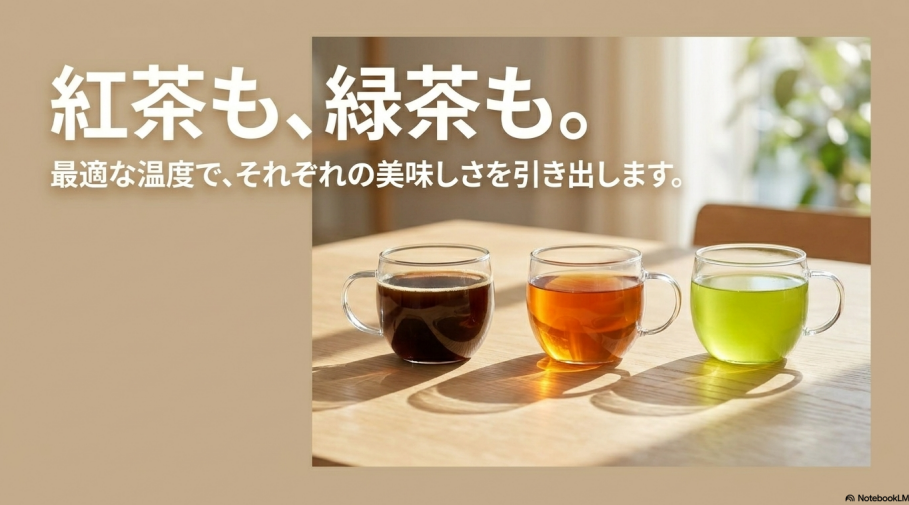 紅茶や緑茶も最適な温度で抽出するUCCドリップポッド
