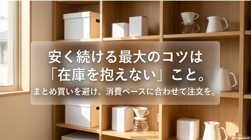 まとめ買いを避け消費ペースに合わせて注文することでオフィスコーヒーの在庫を減らす方法