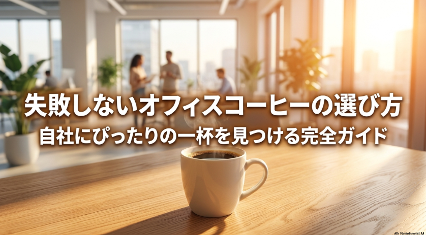 オフィスで使うコーヒーサービスを自社に合う形で選ぶためのガイド画像