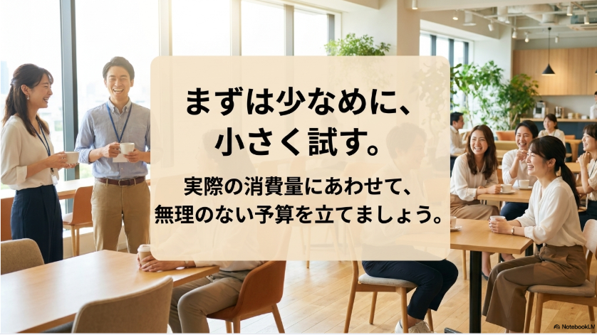 オフィスコーヒーを少量から試し実際の消費量に合わせて予算を立てる方法
